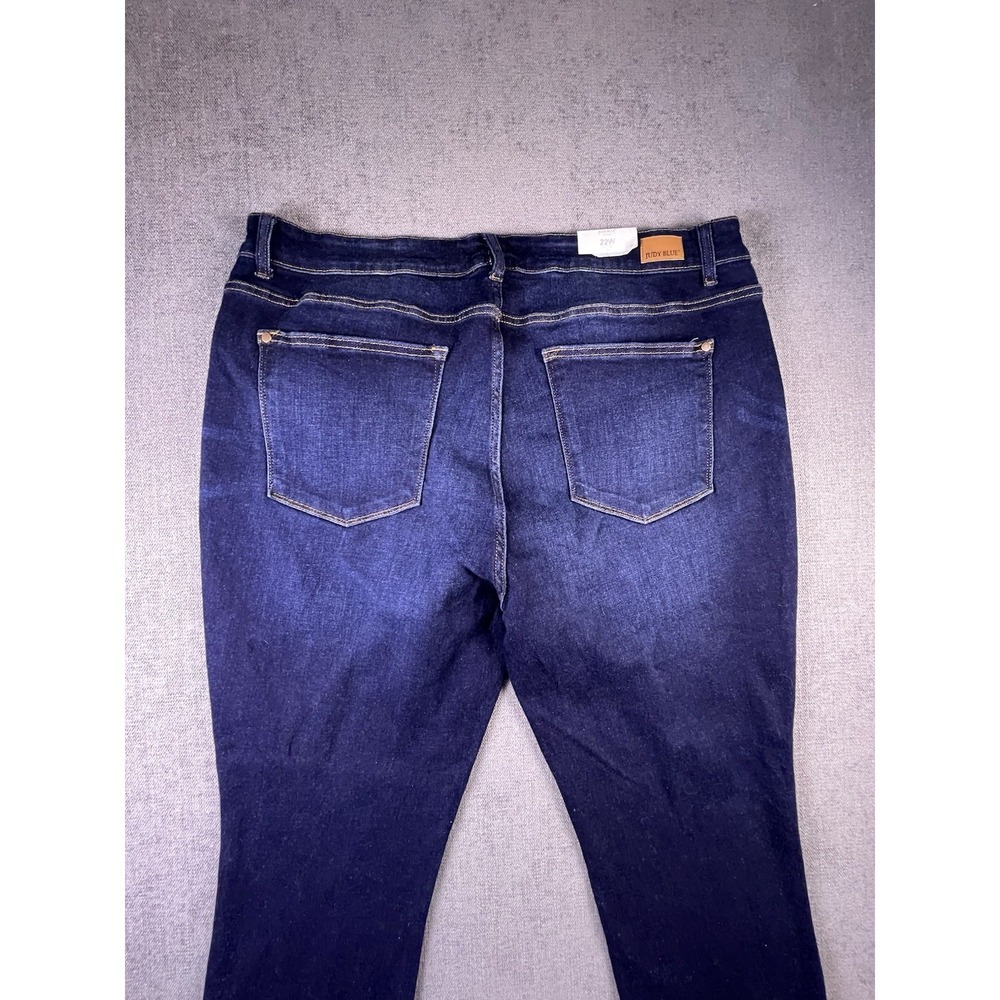 Judy Blue Jeans Women's 22W Blue Skinny‎ Fit Boho City Preppy Dark Wash NWT - Picture 15 of 16